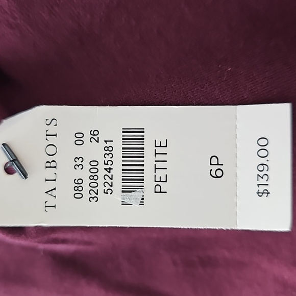 Talbots Rich Burgundy Long Sleeve Dress - Picture 8 of 8